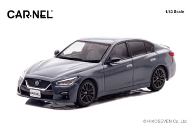 1/43 日産 スカイライン 400R “Carbon Exterior Package” (V37) 2020 Slate Grey：左前