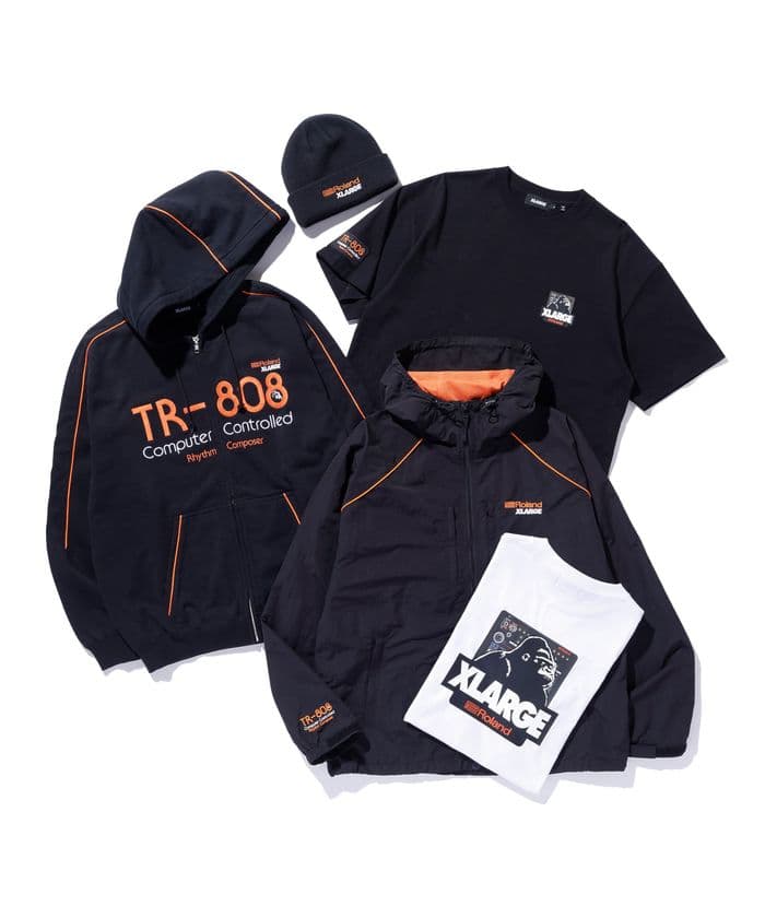 ローランドとXLARGEのコラボによる
リズムマシン「TR-808」モチーフのアパレルを8月8日に発売