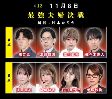 ＃12　11月8日「最強夫婦決戦」