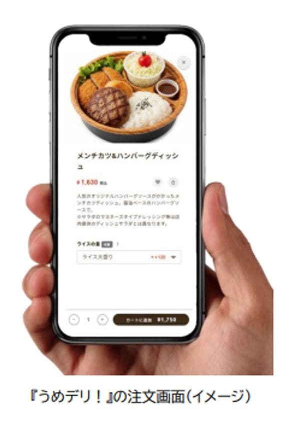 大阪梅田エリア限定のフードデリバリーサービス
『うめデリ！』を
期間限定の実証実験としてはじめました
実証実験期間：8月1日（金）～2026年7月末まで
［1年間］