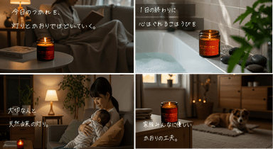 安心と癒しのキャンドルシーン
