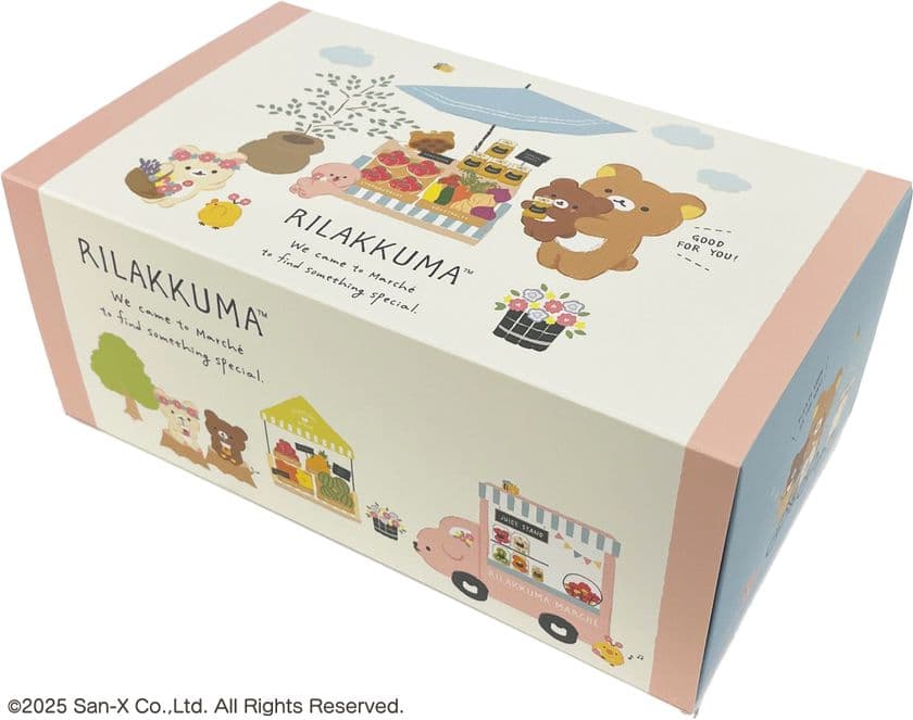 大人向けキャラクターマスクを2025年8月下旬に新発売！
「リラックマ30枚入りBOXマスク(マルシェ)」