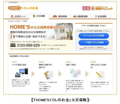 「HOME'S くらしのお金」 火災保険