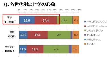 Q. 各世代別のヒゲの心象