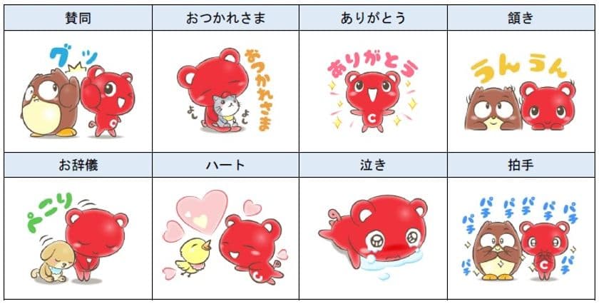 ＣＯ･ＯＰ共済、コーすけLINEスタンプを
8月26日より期間限定で無料配信開始！
～「お誕生前申し込み」1周年を記念～