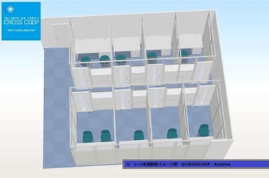 1名～2名用の専用個室(イメージ)