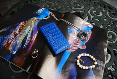 GAZE iPhone 5／5s Vivid Croco Diary コバルトブルー