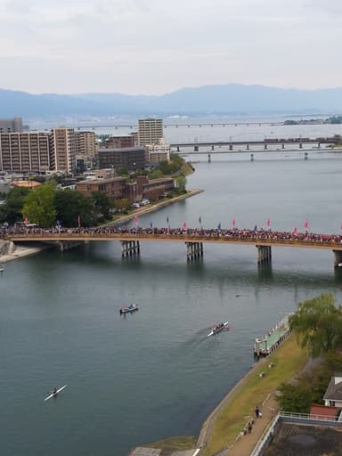 昨年の模様(瀬田唐橋全体)