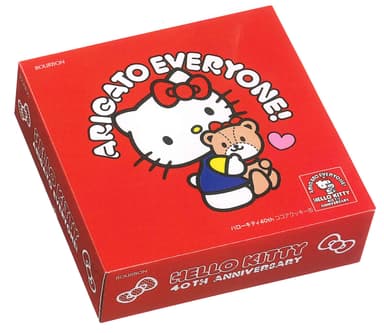 ハローキティ40thココアクッキー缶 箱