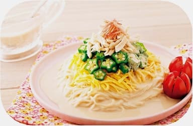 乳レシピ例「ヨーグルトごまだれそうめん」