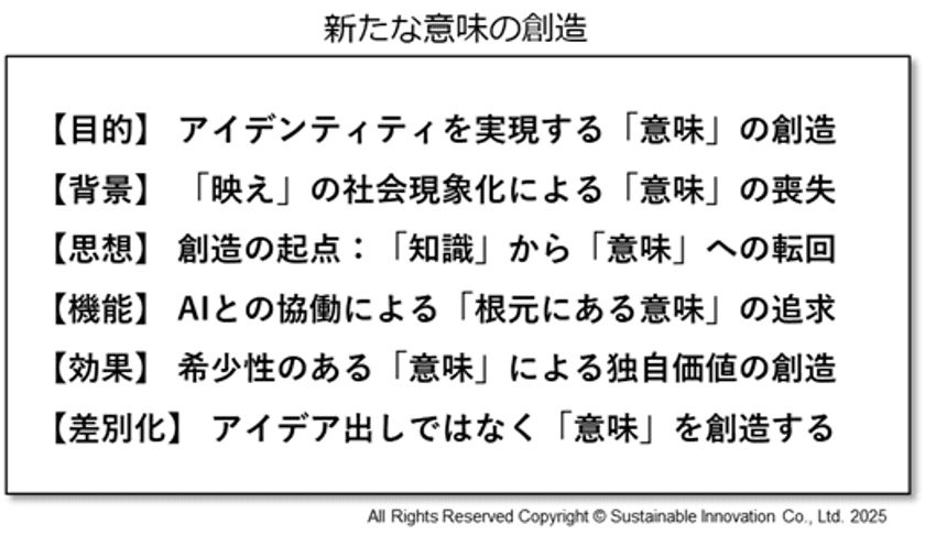 「意味創造推論AIシステム」を9月1日より提供開始　
希少性のある意味を創造する創造的思考のAI化を実現