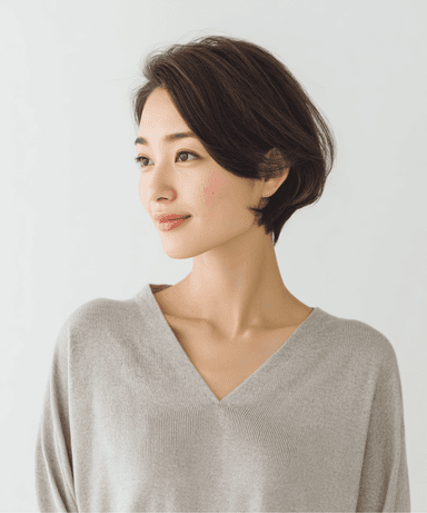 大人ショートボブモデル