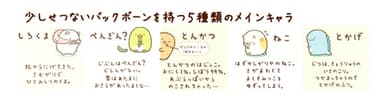 5種類のメインキャラ