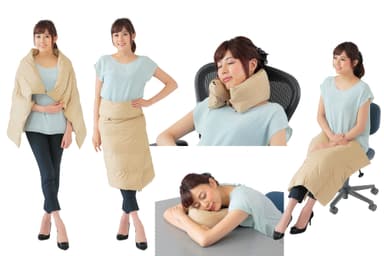 おやすみ枕にもなる5wayケット