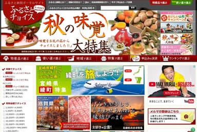 「ふるさとチョイス」サイトイメージ