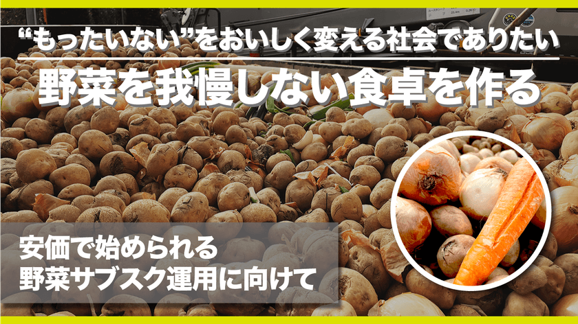 ふぞろい野菜を救うサブスク『GREENデリバリー』が
クラファンを開始