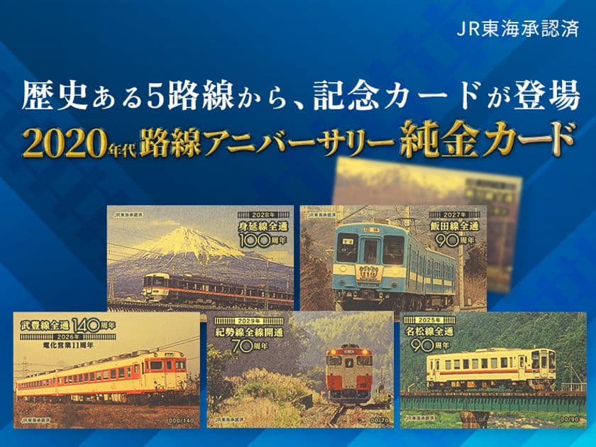 鉄道ファン必見！9月23日発売　
『2020年代路線アニバーサリー』純金カード