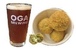 OGA BREWING限定メニュー「三鷹ペールエール(スモールサイズ)＆アランチーニ」