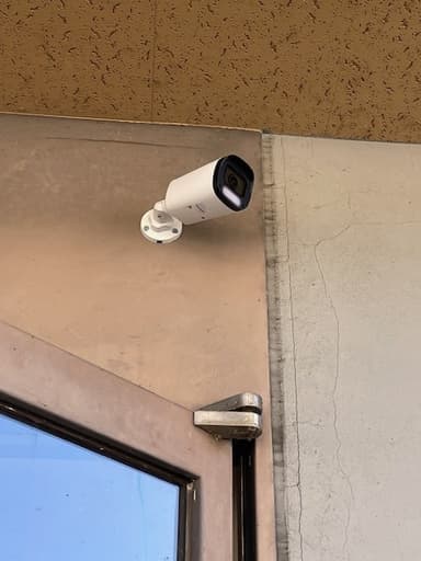 設置された防犯カメラ