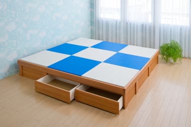 III型ユニット畳 4.5畳 畳：マリーンとストーンの2色使い