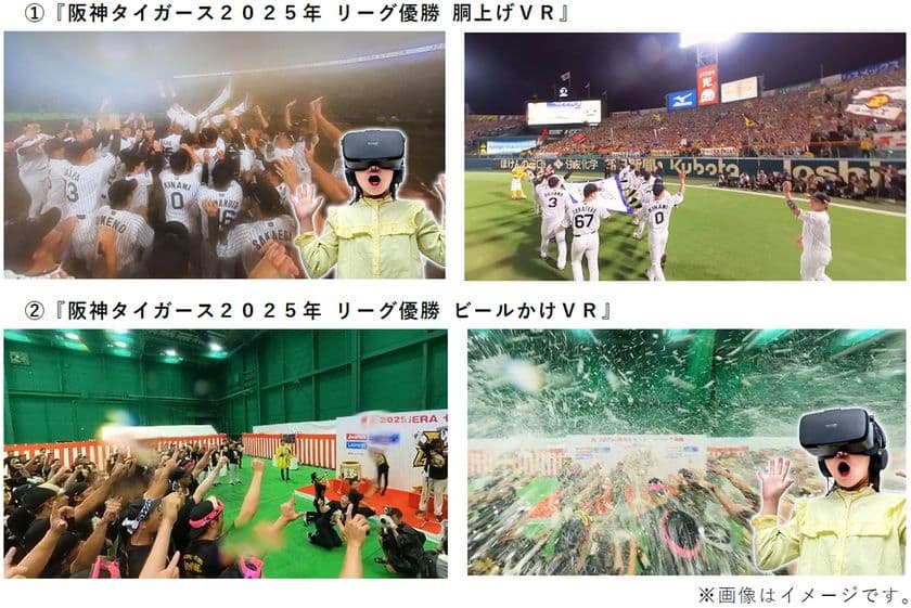 阪神タイガース2025年リーグ優勝の感動を体感できる
「胴上げ」と「ビールかけ」のVR映像が新たに登場！
～歓喜の瞬間を選手と一緒に！360度映像で疑似体験～
