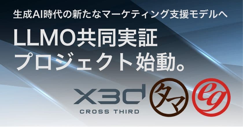 E-Grant・タマチャンショップ・x3dの3社が共同で、
LLMO領域の実証研究を開始