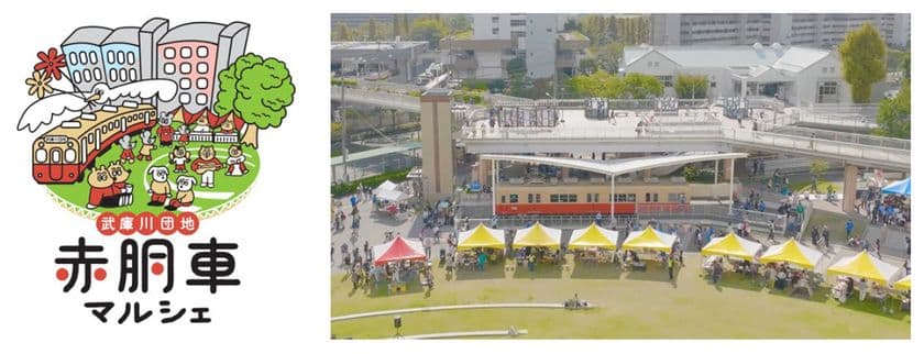 武庫川団地で「赤胴車マルシェ」を
10月26日(日)に開催
～今回限定の阪神電気鉄道120周年記念
パネル展＆クイズラリーも～