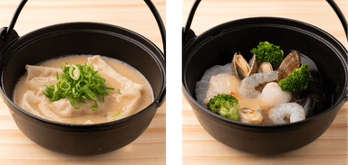焚き餃子鍋＆海鮮いろり煮込み