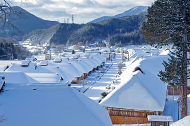冬の大内宿