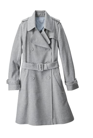 ジャージー素材トレンチコート