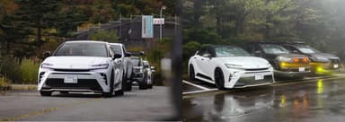 雨霧の中のRAV4
