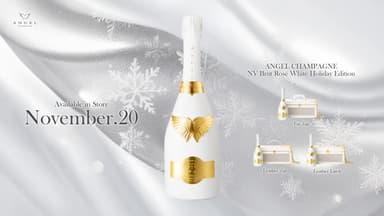 ANGEL CHAMPAGNE NV Brut Rose White Holiday Edition