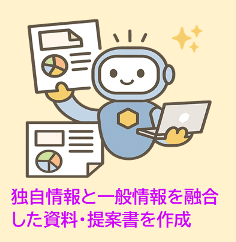 オリジナル性を反映した資料・提案書を自動作成！
AIエージェント版「資料・提案書作成AIシステム」を提供開始