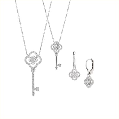 Pt950 ダイヤモンド ネックレス、ピアス