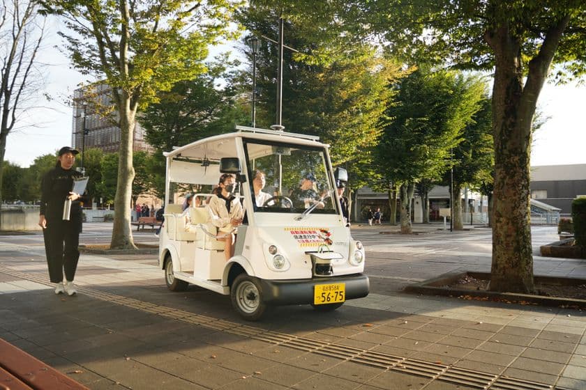 11月5日よりつくば市「こども MaaS」導入に向けた自動運転走行の
実証実験を今年もスタート。