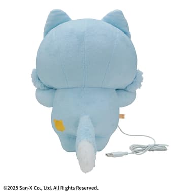 あったかぬいぐるみ　アオイコオオカミ　背面