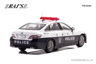 1/43 トヨタ クラウン ハイブリッド (AZSH21) 2024 京都府警察交通部交通機動隊車両 (K02) ：右後