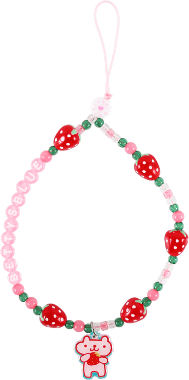 ビーズフォンストラップ ストロベリー
