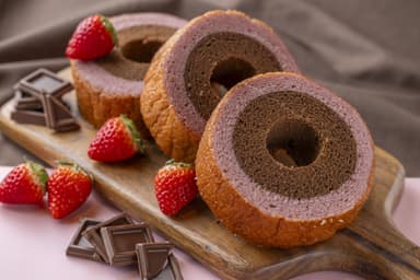 焼きたていちごチョコバウム