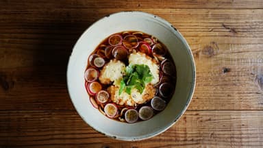 甘鯛天と赤かぶそば