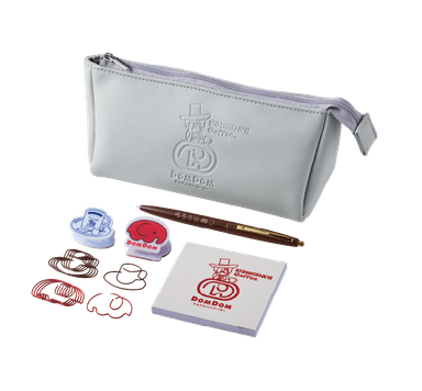 コメ宝くじ2等-コメダ珈琲店×ドムドムハンバーガー オリジナル文具セット