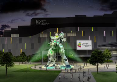 実物大UCガンダム立像冬季ライトアップ25-26Ver.イメージ図