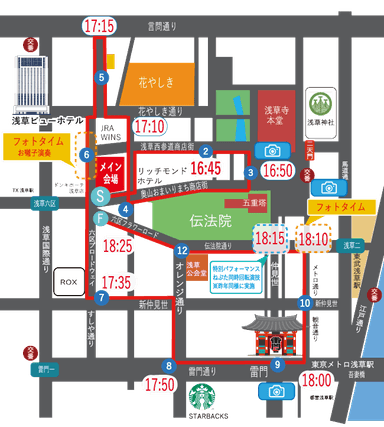 商店街巡行ルート