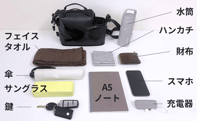 ちょうどいいサイズ感。これだけ入ります。