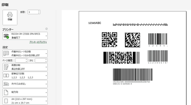 Excel 印刷プレビュー