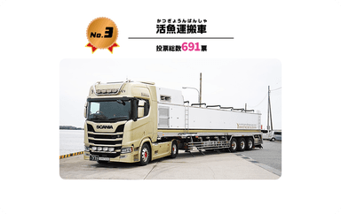 はたらくトラック総選挙3位 活魚運搬車