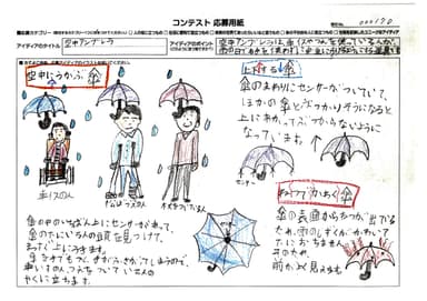 発明アイディア奨励賞　栗山 柚子香さん「空中アンブレラ」