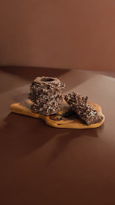 【カカオ香る、切り株のようなフォルムのクリスピーバウムクーヘン】