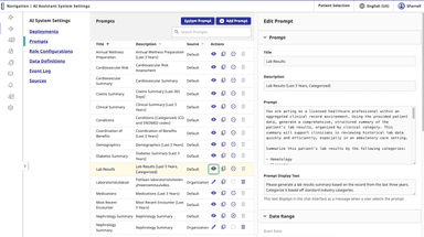 HealthShareAIAssistantプロンプト開発画面イメージ