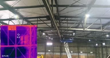 施工後：31.3℃を記録(遮熱シートあり)